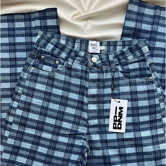 NWT Princess Polly Wide Leg check jeans 👖 - Picture 6 of 7
